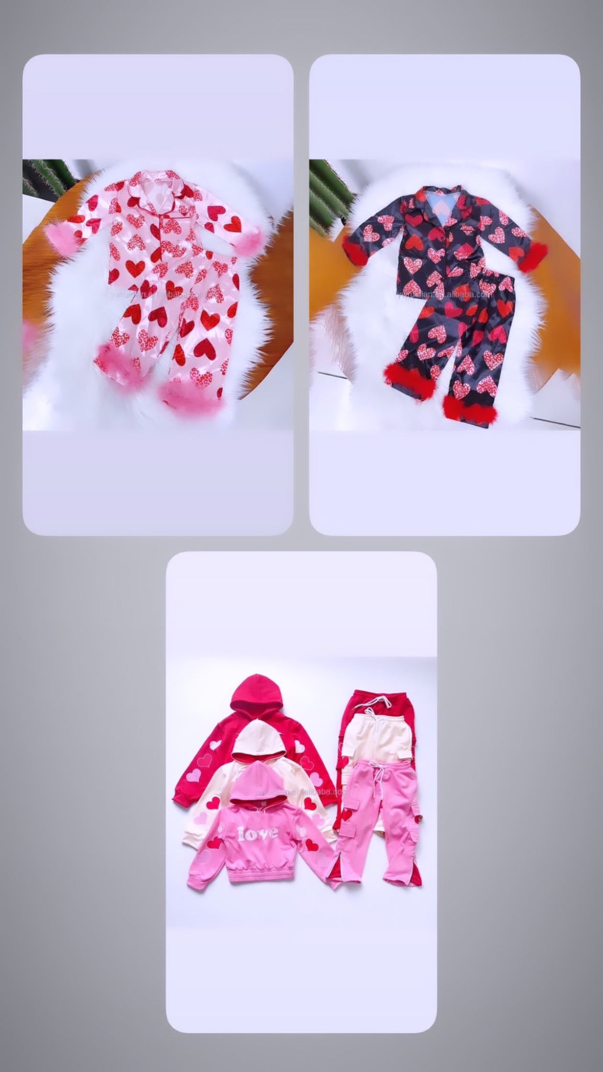 Valentines pajamas set